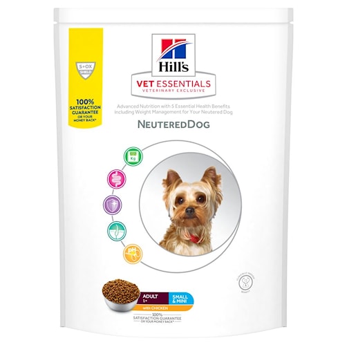 VET ESSENTIALS NEUTEREDDOG Adult & Mini hundefoder med kylling 1,5 kg