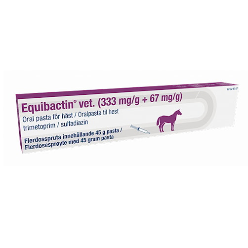 Equibactin vet. Oral pasta 333 mg/g + 67 mg/g Förfylld spruta, 45 g