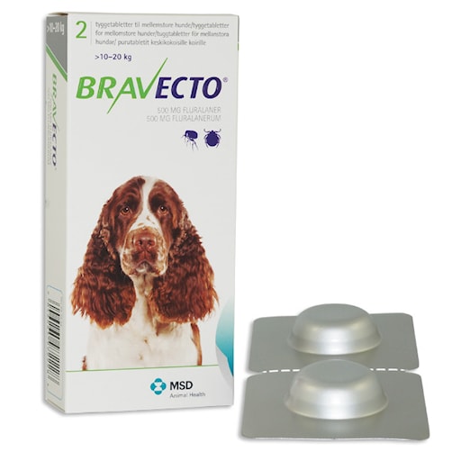 Foranderlig svindler pust Bravecto för mellanstora hundar (>10-20 kg) 2 st